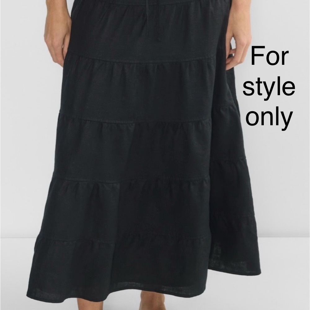 Wilfred Fantasy Black Tiered Maxi Skirt -NWT